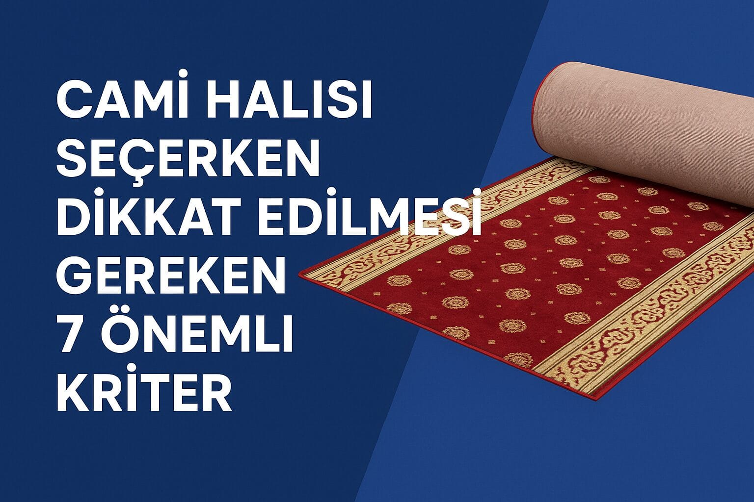 Cami Halısı Seçerken Dikkat Edilmesi Gereken 7 Önemli Kriter